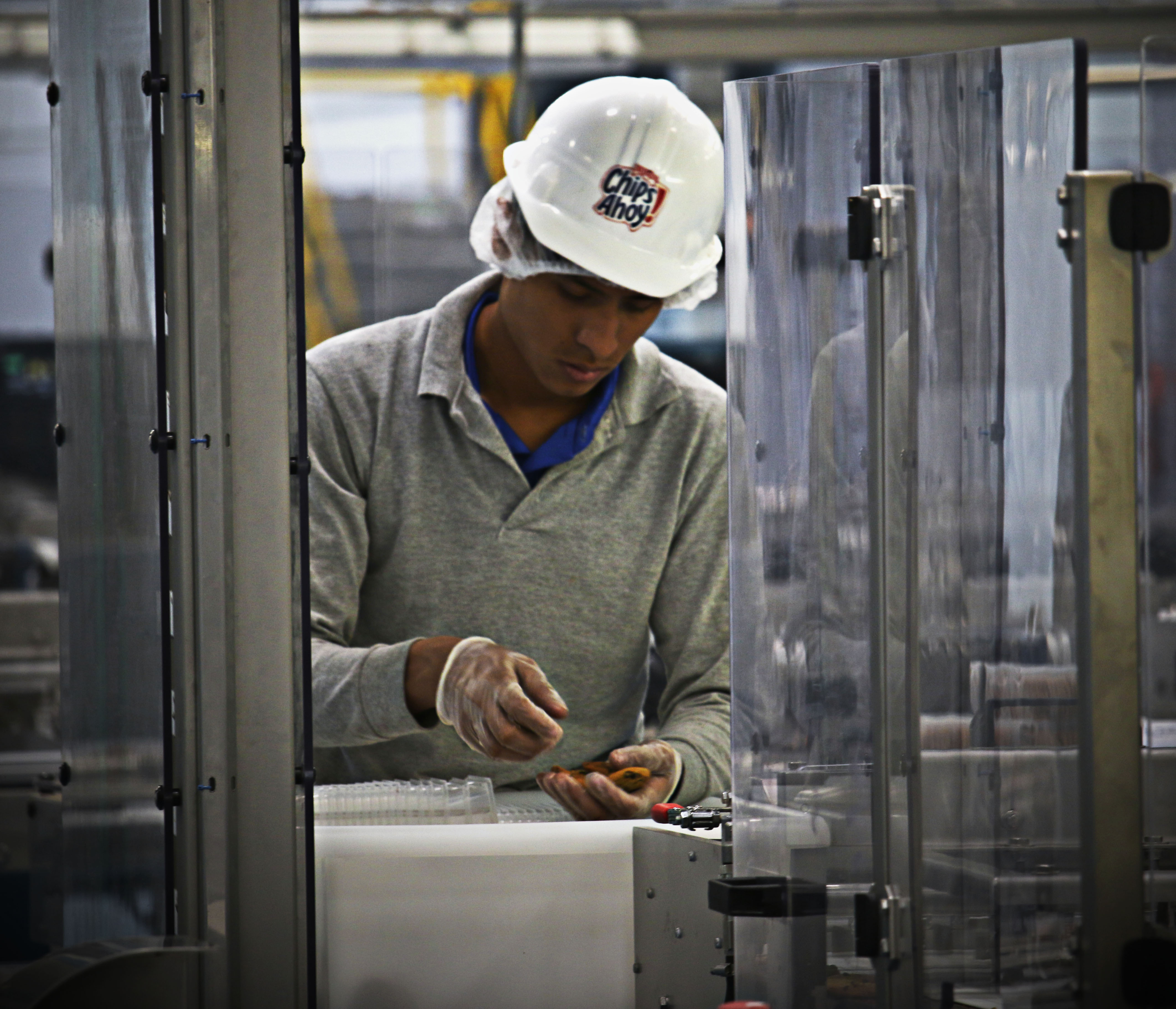 a man working on a production line